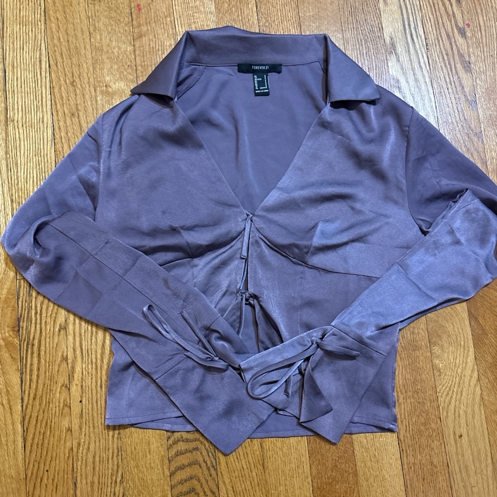 Forever 21 Lavender Satin Blouse